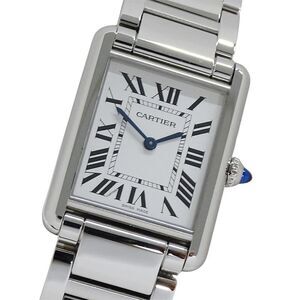 Cartier Watch Men's Brand Tank Mast LM Quartz QZ Stainless Steel SS Wsta0052